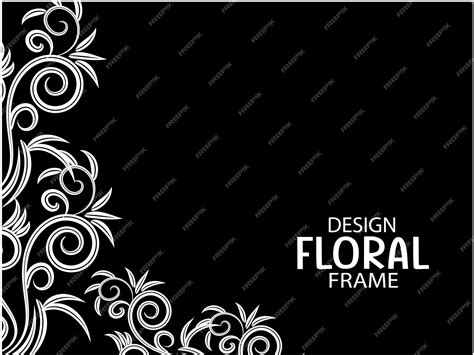 Premium Vector | Vector black floral background