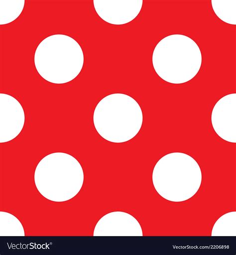 Tile pattern white polka dots red background Vector Image