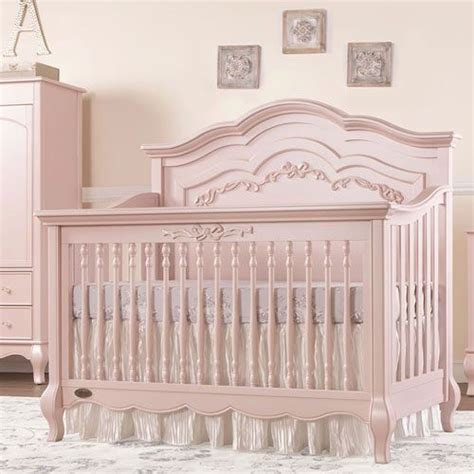 Aspen Convertible Crib in Blush Pink from PoshTots | Luxury baby crib ...