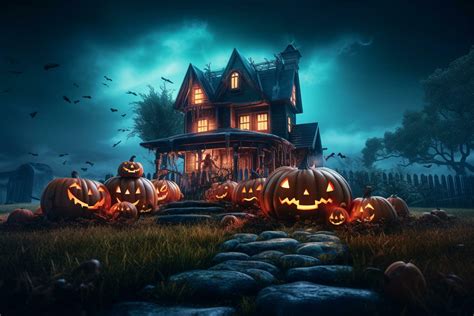 Haunted house on halloween celebration concept. Spooky house halloween ...