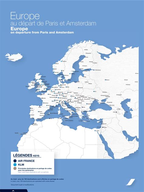 Air France Destinations Map