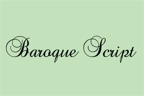 Baroque Script Font - Dafont Free