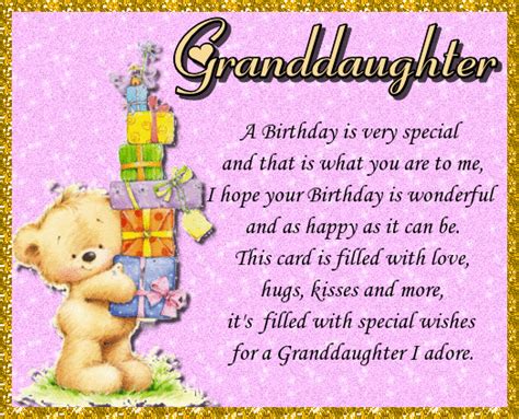 Sweet Granddaughter Birthday Wishes. Free Extended Family eCards | 123 ...