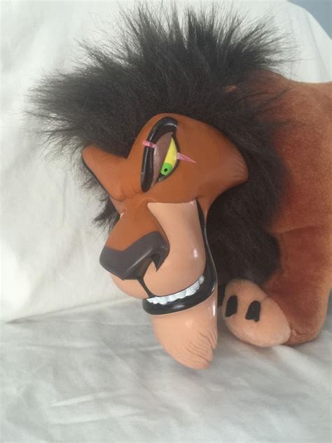 Rare Disney Lion King SCAR Large Plush Stuffed Vinyl Face 17" Long ...