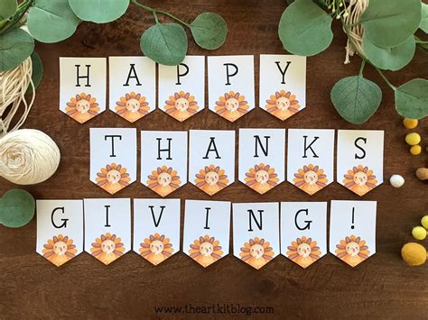 Happy Thanksgiving Banner {FREE PRINTABLE!} - The Art Kit