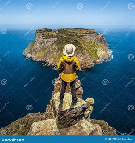 Trekking in Tasman Peninsula, Tasmania, Australia Stock Photo - Image ...