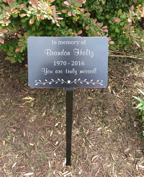 Memorial Garden Stake Engraved Memorial Memorial Plaques - Etsy