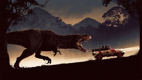 T-Rex Jurassic Park 4K #1290i Wallpaper PC Desktop