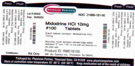 Midodrine HCl (Rebel Distributors Corp): FDA Package Insert, Page 3