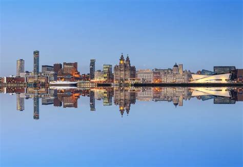 Panoramic skyline liverpool UK — Stock Photo © sakhanphotography #70858713