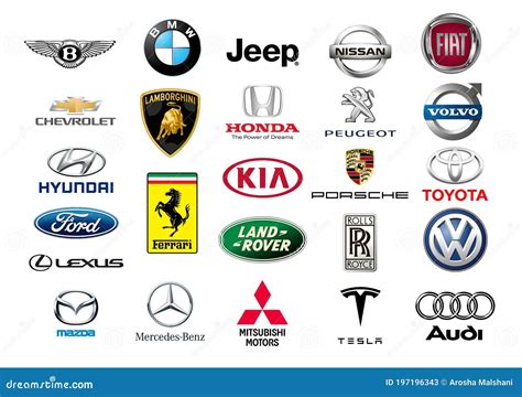 Car Brands Logos Stock Illustrations – 85 Car Brands Logos Stock ...