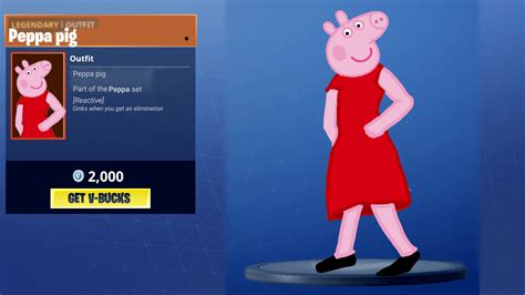 Please add Peppa pig skin to fortnite and a back bling please : r ...