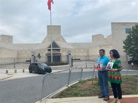 Uyghur activist protests outside Chinese Embassy in US on anniversary ...