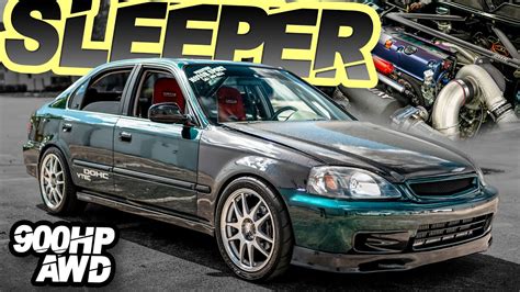 900HP 4 Door Turbo AWD Honda "The Ultimate Sleeper" V8 KILLER with a ...