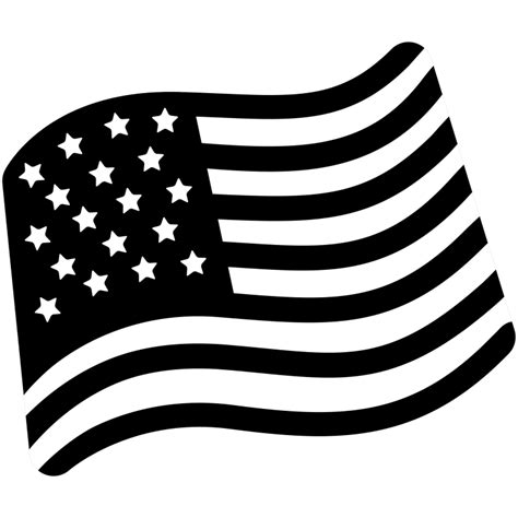 American Flag Black And White