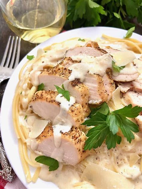 Easy Chicken Linguine Alfredo - SmartyPantsKitchen