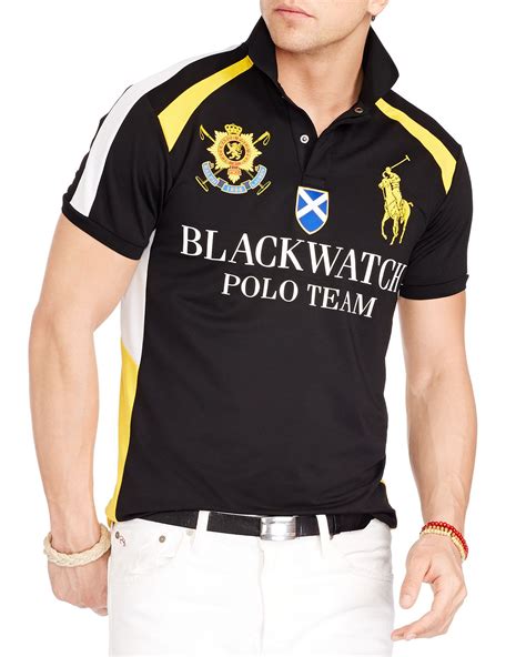 Lyst - Ralph lauren Polo Black Watch Airflow Jersey Uniform Shirt in ...