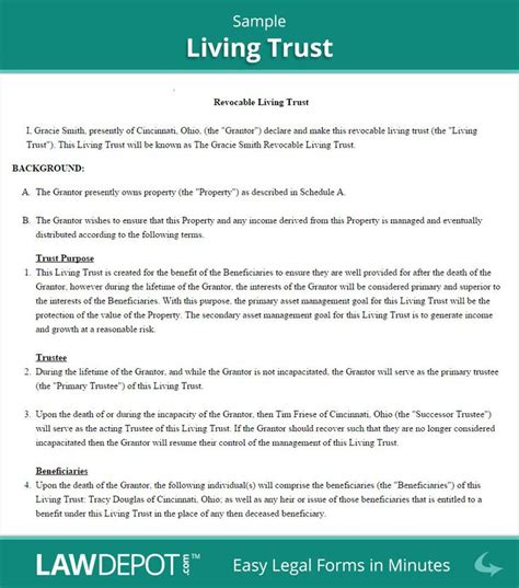 Free Living Trust forms Revocable Living Trust | Revocable living trust ...