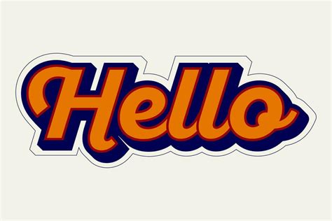 Hello 3D text ,Hello Vector text in modern trend style 25949958 Vector ...