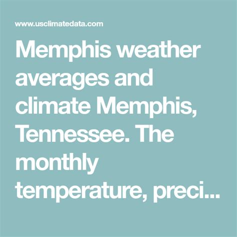 Memphis weather averages and climate Memphis, Tennessee. The monthly ...