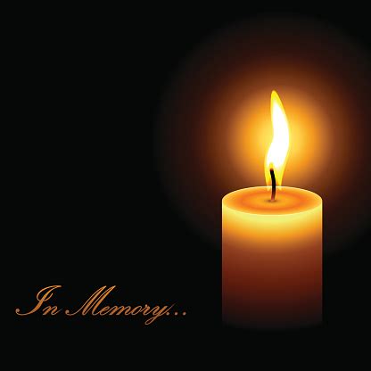 In Memory Candle Background Stock Illustration - Download Image Now ...