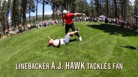 Bengals' A.J. Hawk lays out willing fan at celebrity golf tourney | FOX ...