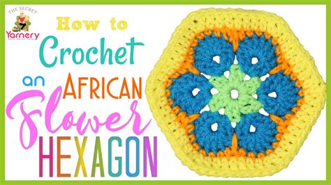 African Flower Hexagon Crochet Tutorial 🌺 African Flower Crochet ...