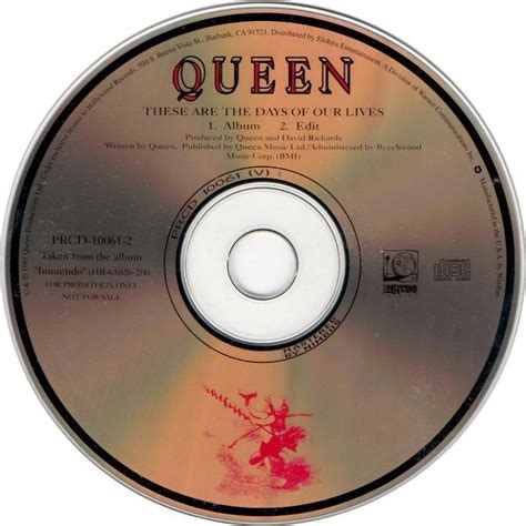 Queen "These Are The Days Of Our Lives" single gallery