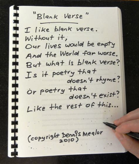 Blank verse Poems