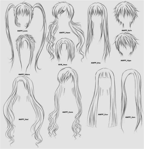 anime sketching group template - Google Search | Ponytail drawing, How ...