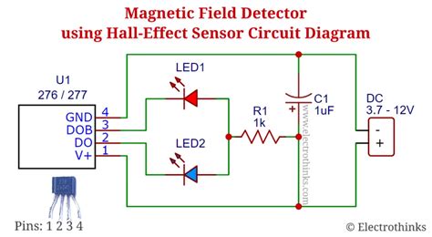 Magnetic Field Detector using Hall Effect Sensor