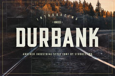 A retro industrial style font for your awesome next project!. This font ...