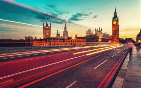 architecture, clock, city, tower, big, speed, cloud - sky, light trail ...