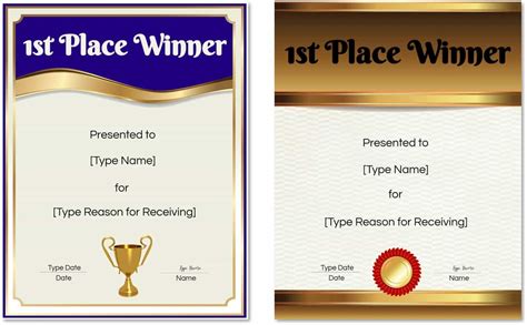 FREE Printable and Editable Winner Certificate Template