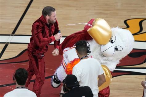 Conor McGregor Punches Heat Mascot a Bit Too Hard