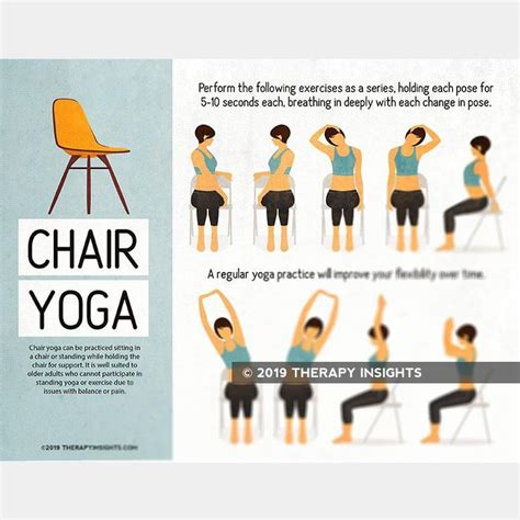 Chair yoga can be practiced sitting in a chair or standing while ...