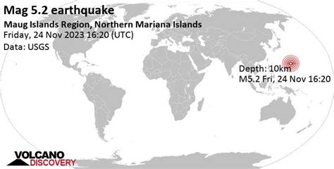 Quake Info: Strong Mag. 5.2 Earthquake - Northern Mariana Islands: Maug ...