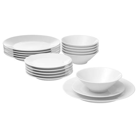 IKEA 365+ 18-piece dinnerware set, white - IKEA