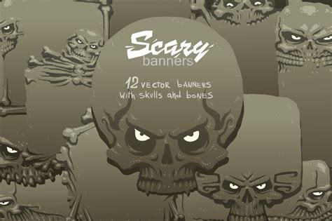 Scary banners bundle, vector | Graphic Objects ~ Creative Market