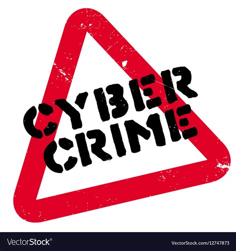 Cyber crime rubber stamp Royalty Free Vector Image