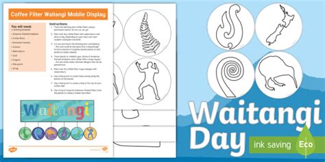 Waitangi Day Coffee Filter Craft Instructions (teacher made)