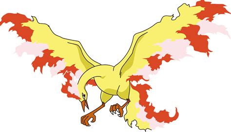 Moltres Pokemon Art, Legendary Firebird, Mythical Creature PNG Image