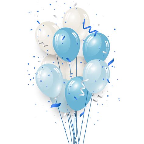 Descargar globos de decoración de cumpleaños azul de lujo gratis ...