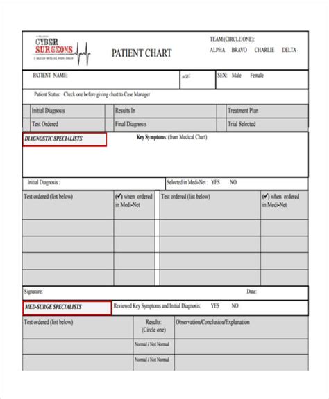 Sample Medical Chart