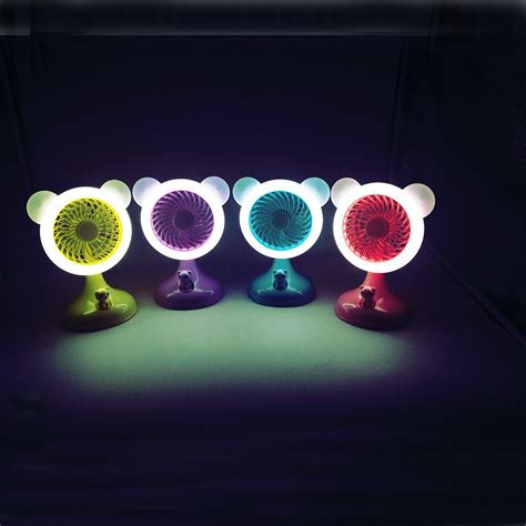 Mini fan with LED LAMP,Micro USB,1200mAh,Flip function,for indoor and ...