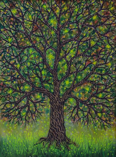 Green Tree Painting by Alexandra Larina | Saatchi Art