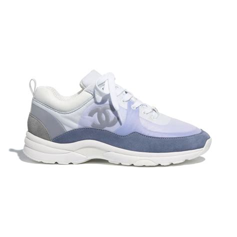 Chanel Suede Sky Blue Sneakers - Skyblue | Editorialist