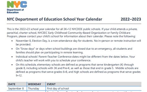 Nyc School Calendar Template of PDF - WPS PDF Blog