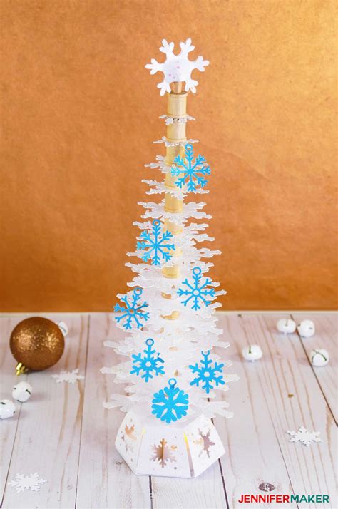 Deluxe Paper Snowflake Christmas Tree Luminary Pattern and SVG Cut Fil ...