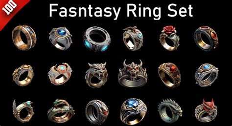 Fantasy Rings Icons Set in 2D Assets - UE Marketplace